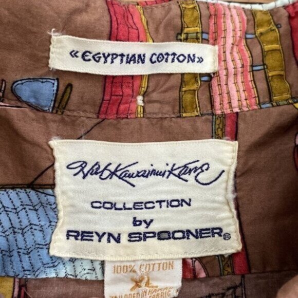 VTG Reyn Spooner Herb Kawainui Kane Shirt Top Mens XL Egyptian Cotton Nautical - Picture 5 of 12